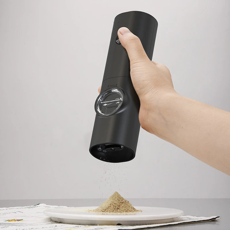 Moedor Elétrico de Sal e Pimenta com Ajuste de Espessura – Mais Praticidade na Sua Cozinha!