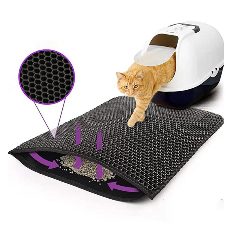 Tapete higiênico coletor de grãos para Gatos