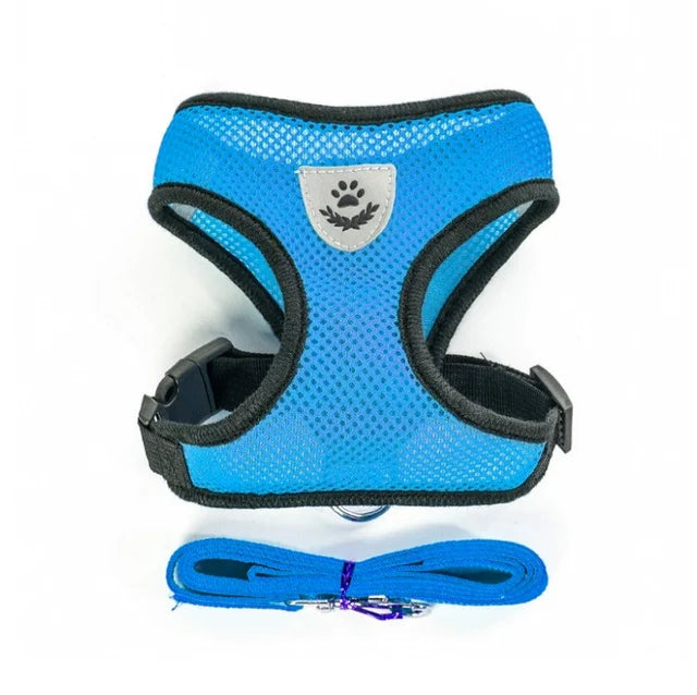 Colete Ajustável com Guia Refletiva – Conforto e Segurança para Seu Gato ou Cachorro de Pequeno Porte!