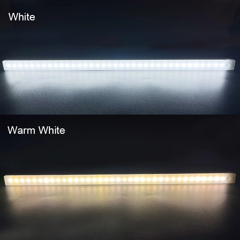 Luz com Sensor de Movimento Recarregável – Luminária LED para Escadas, Armários e Quarto