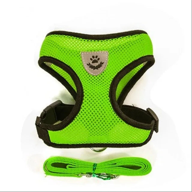 Colete Ajustável com Guia Refletiva – Conforto e Segurança para Seu Gato ou Cachorro de Pequeno Porte!