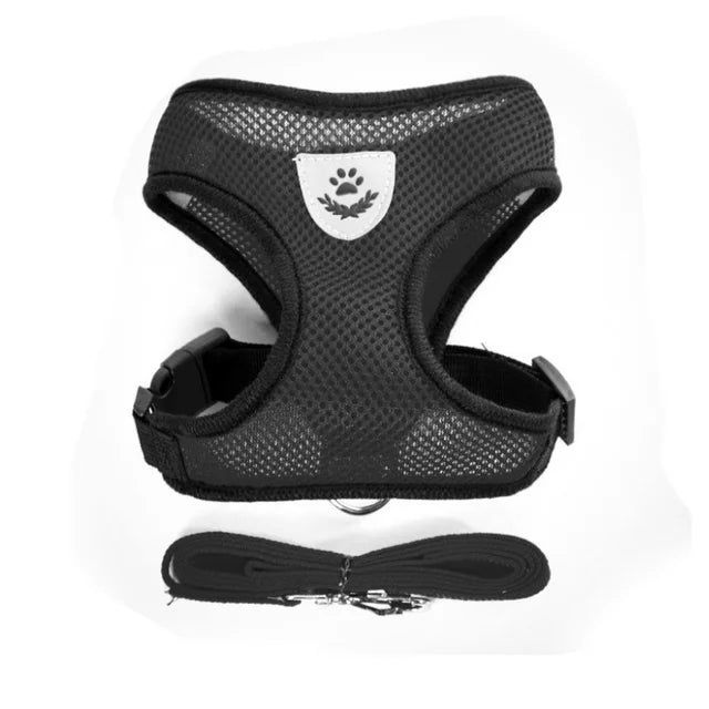 Colete Ajustável com Guia Refletiva – Conforto e Segurança para Seu Gato ou Cachorro de Pequeno Porte!