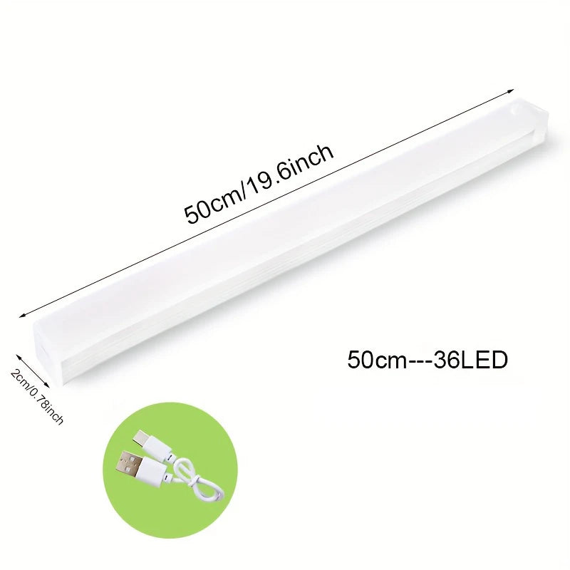 Luz com Sensor de Movimento Recarregável – Luminária LED para Escadas, Armários e Quarto