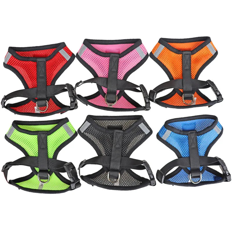 Colete Ajustável com Guia Refletiva – Conforto e Segurança para Seu Gato ou Cachorro de Pequeno Porte!